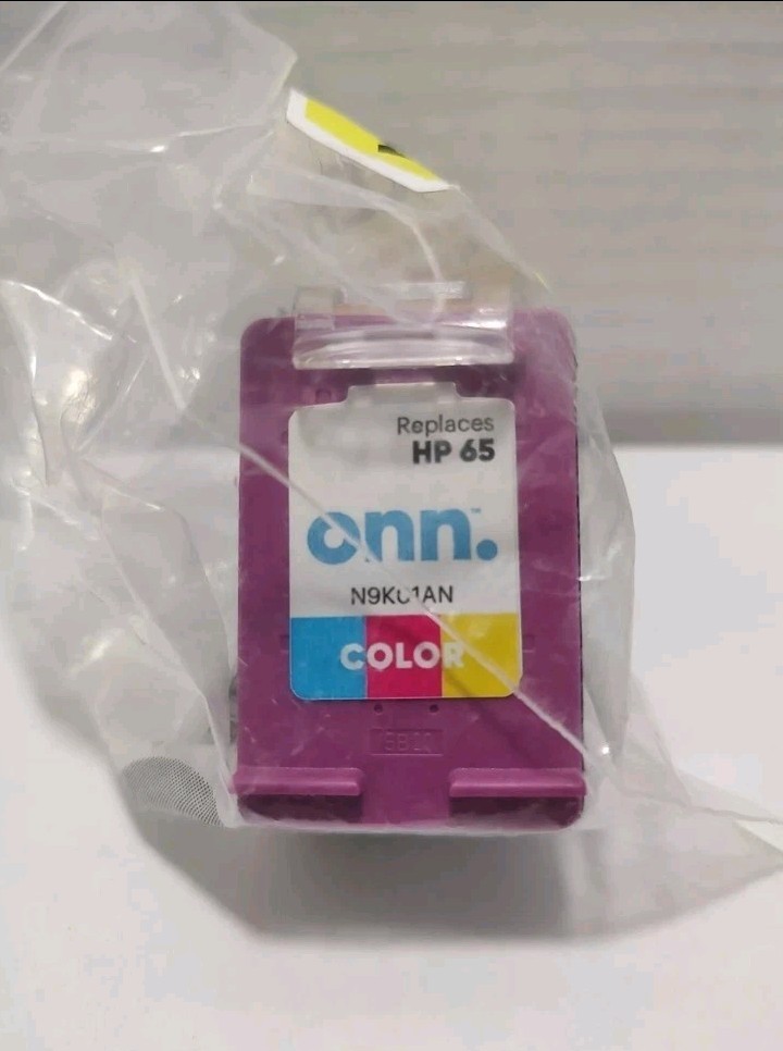  Onn HP 65 Color Ink Cartridge No Box, Cart Sealed. N9K01AN