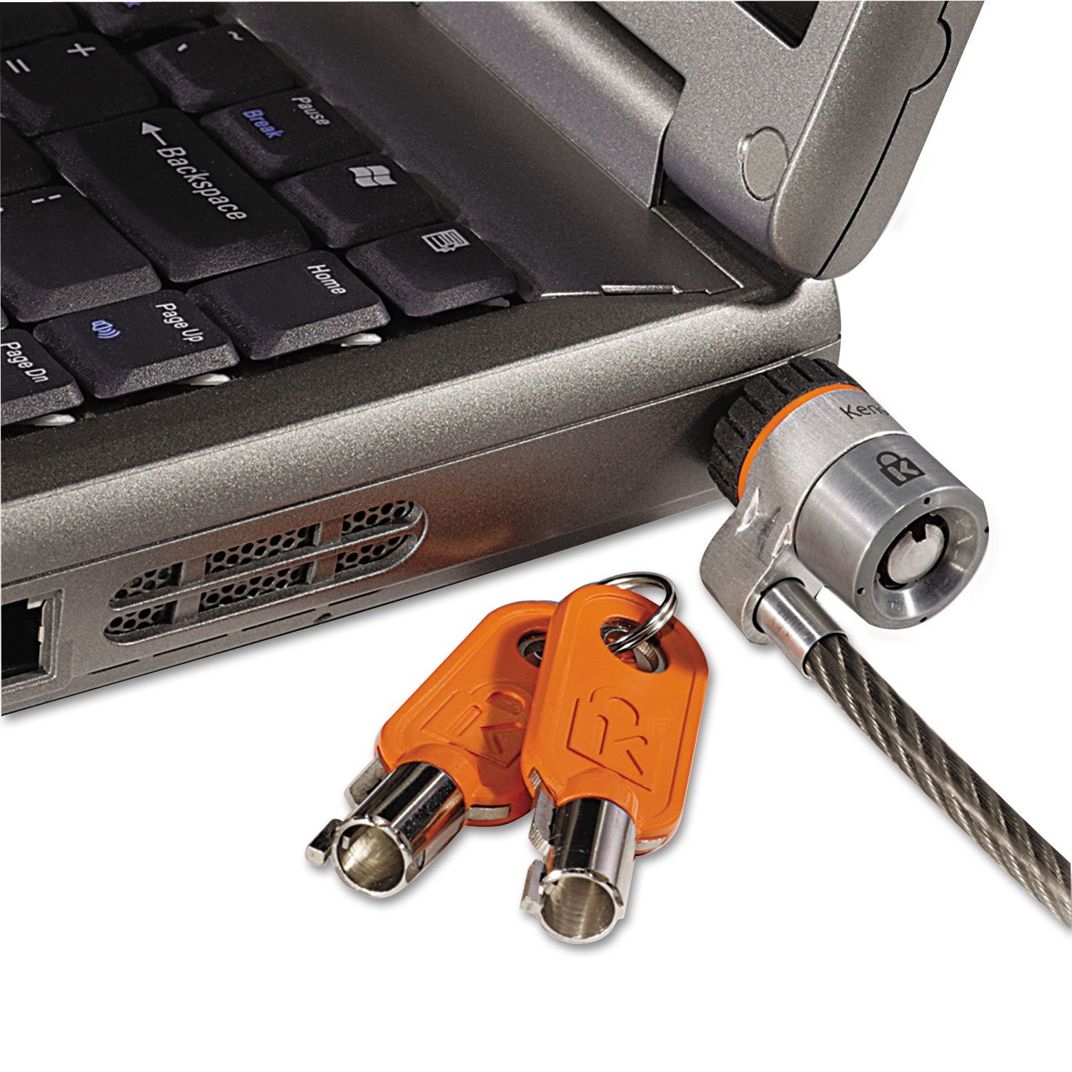 Kensington MicroSaver Keyed Laptop Lock K64068F Carbon Steel Cable Gray