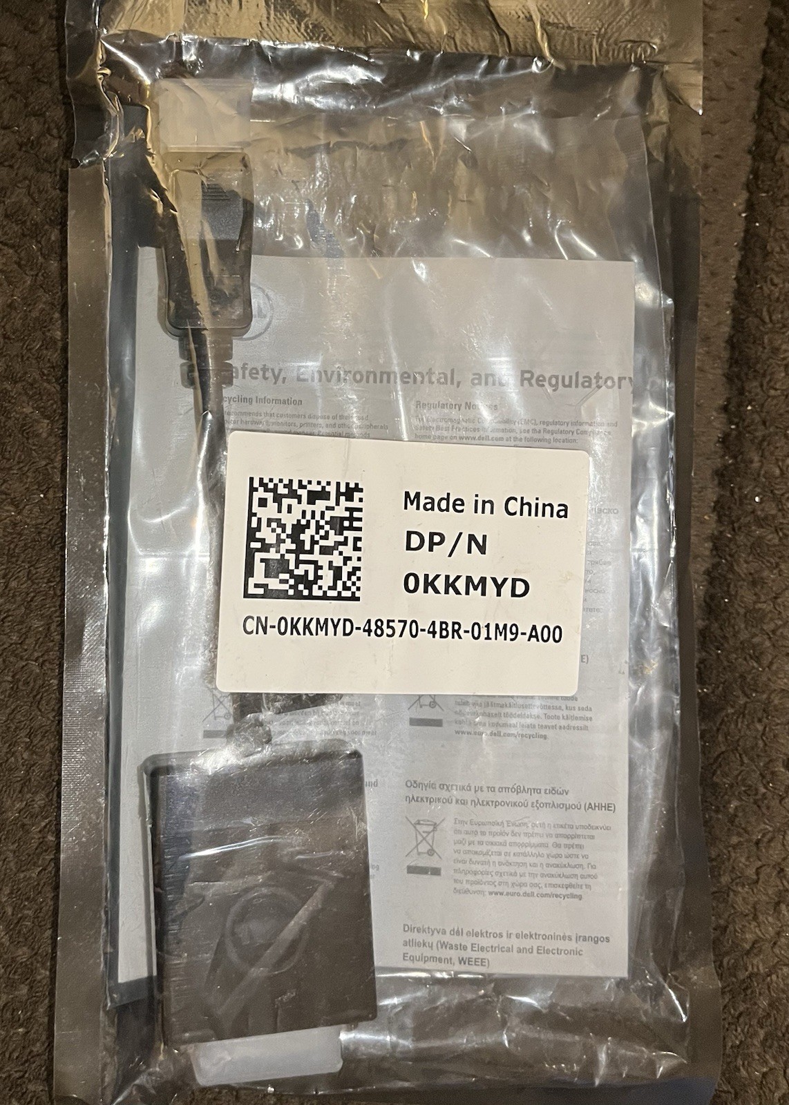NOS Dell DP/N OKKMYD Display Port DP to DVI Video Adapter ** New & Sealed **
