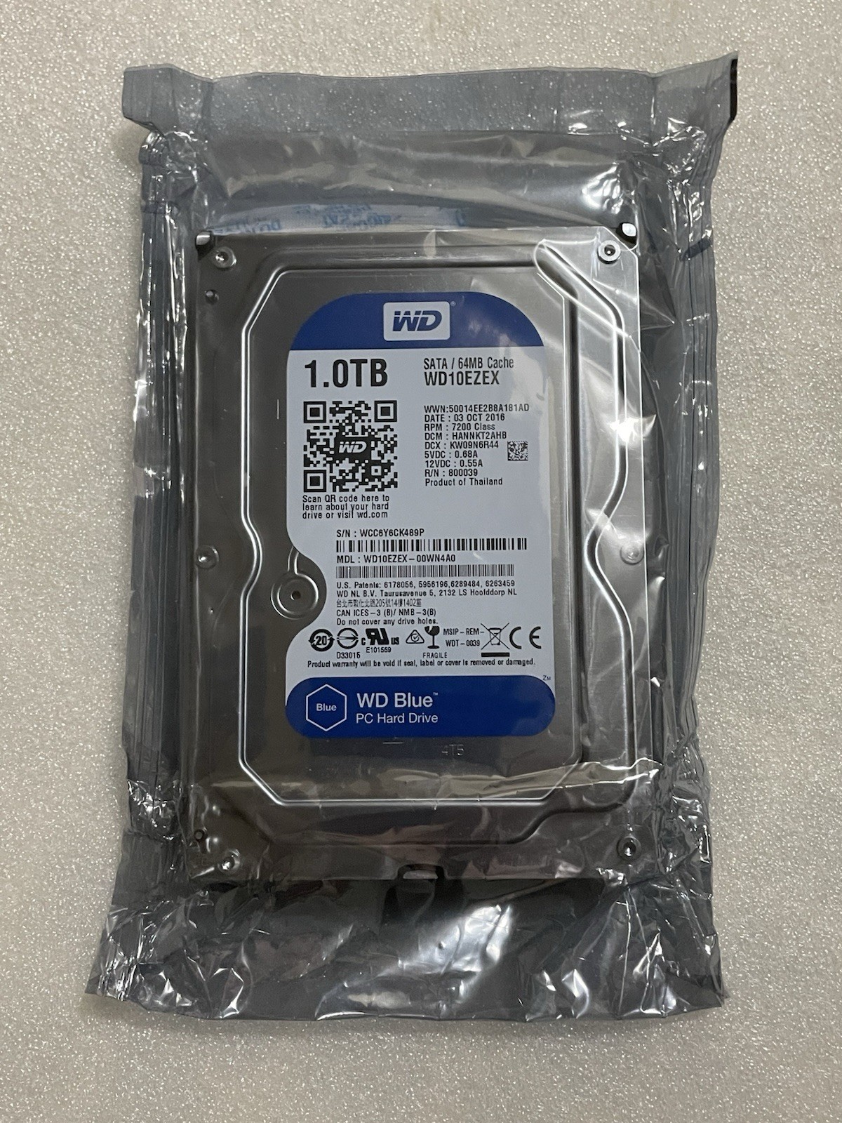 Western Digital Blue WD10EZEX 1TB SATA 3.5'' Desktop Hard Drive (BRAND NEW)