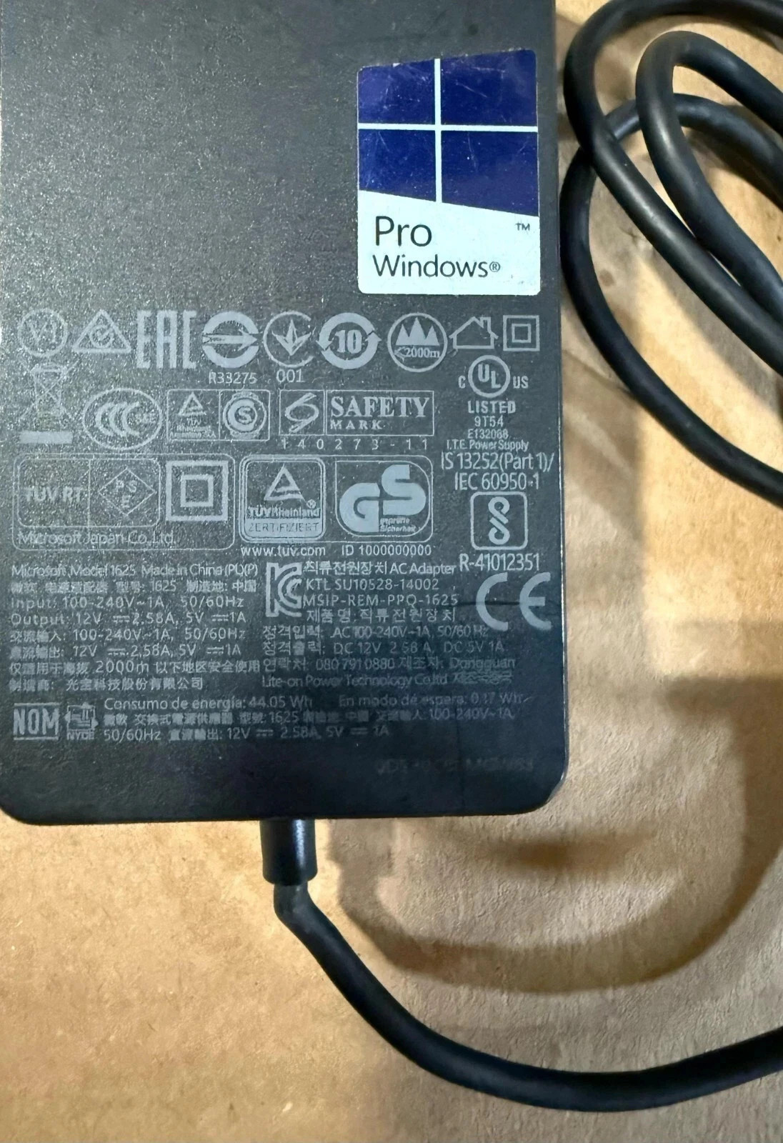 GENUINE 36W AC Adapter Charger Power Cord 1625 Microsoft Surface Pro 3 Pro 4