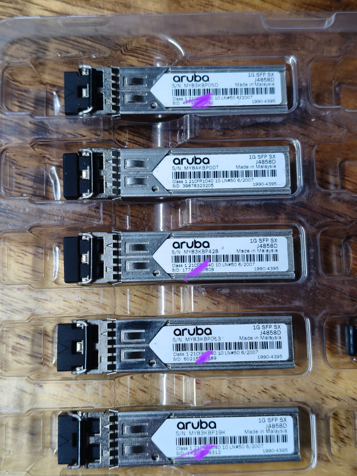 Aruba J4858D 1990-4395 1G SFP , LC SX 500m OM2 MMF Non-China counterfeits