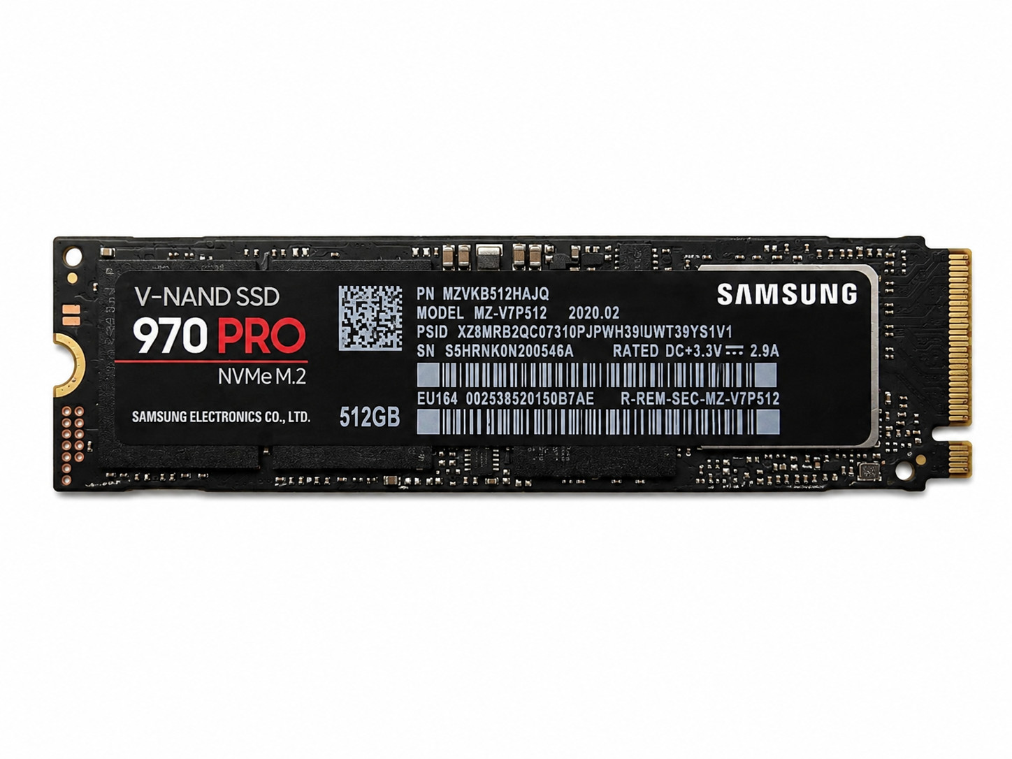 Samsung 970 PRO 512GB NVMe M.2 2280 PCIe SSD MZ-V7P512 MLC NAND 74R
