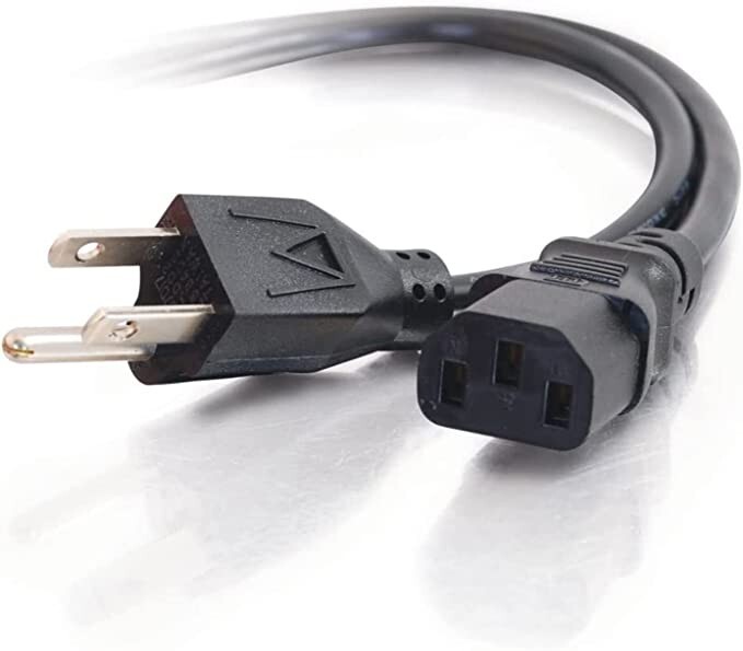 Lot Of (2) Power Cord 3-Male Pin x 3-Female for Computers, TV's, Radios & More