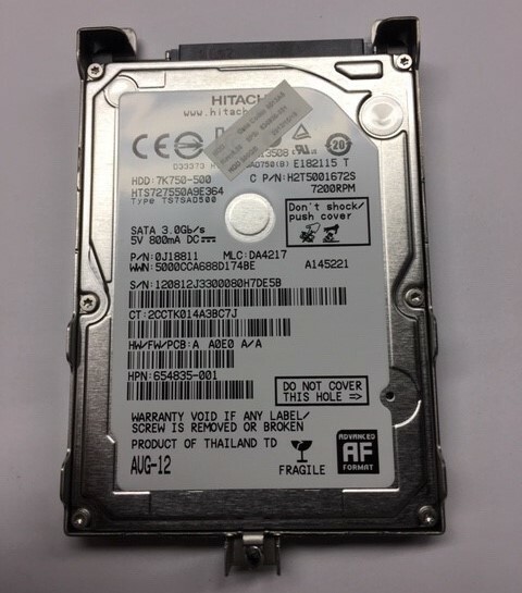 Hitachi HTS727550A9E364 P/N: 0J18811 MLC: DA4217 500GB HPN:654835-001 (new pull)