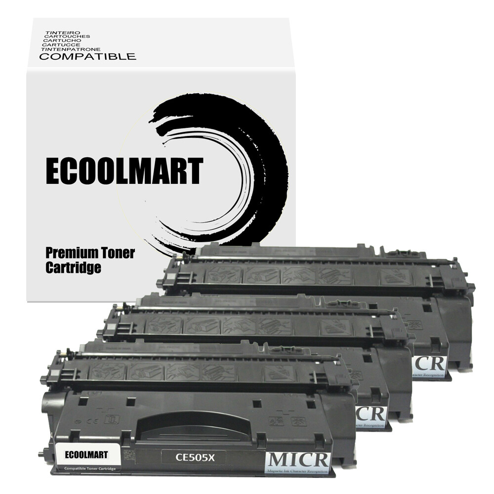 3PK Toner Cartridge replace for HP CE505X 05X MICR P2050 P2055d P2055x P2055n