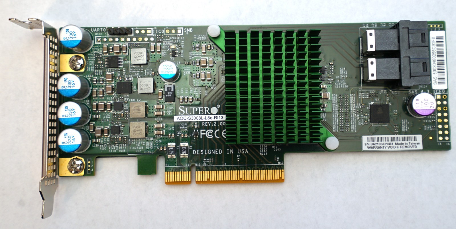 Supermicro AOC-S3008L-L8e-RI13 12Gb/s SAS Internal Host Bus Adapter