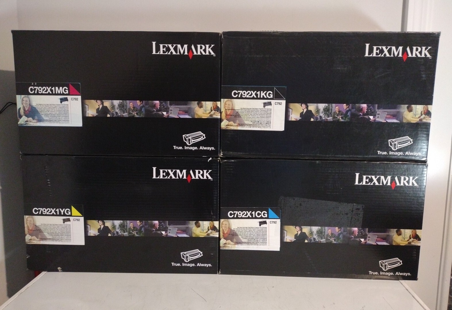4pack LEXMARK C792X1KG C792X1CG C792X1MG C792X1YG Set For C792 & X792 New Sealed