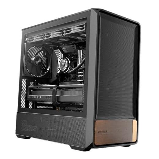 Air Cross, Genuine Walnut Wood ATX Case, 3×140mm PWM Fan & 2x120mm Reverse