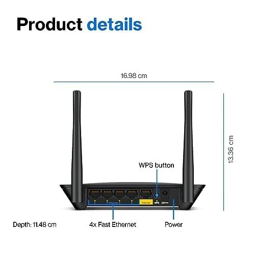 BLACK - LINKSYS E5400 WIFI 5 DUAL BAND ROUTER | 1,500 SQ. FT COVERAGE | 10+