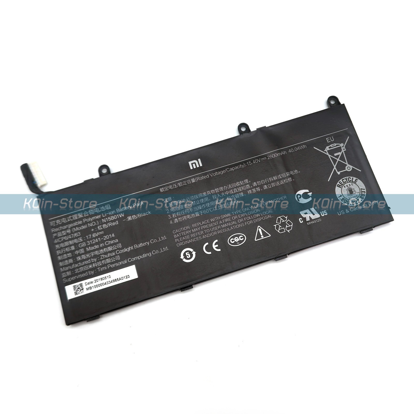 Genuine N15B01W 40.04Wh Battery for Xiaomi MI Ruby 15.6 inch Ti TM1703 TM1802 