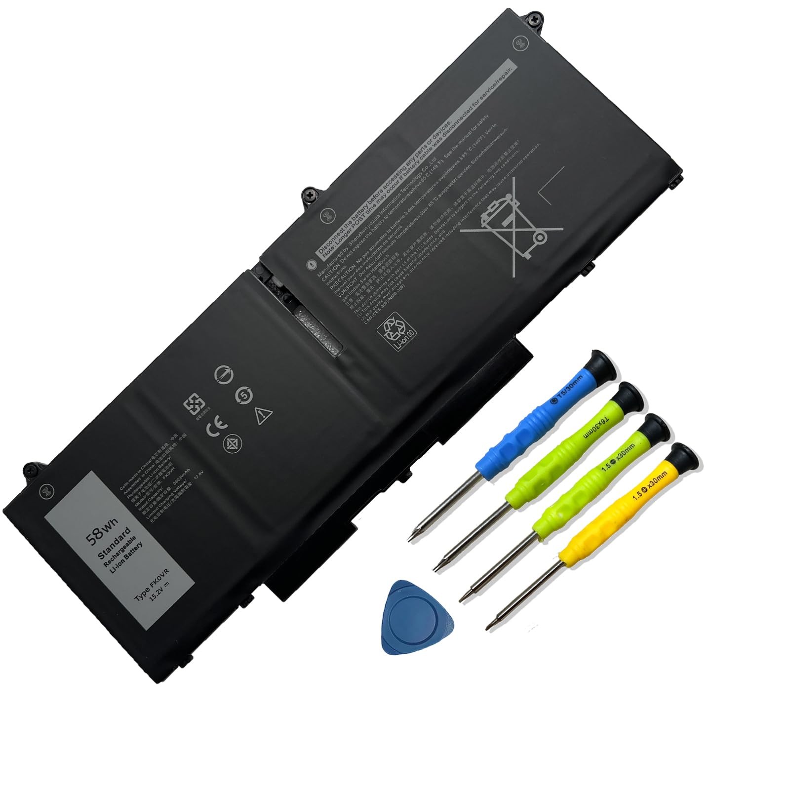 Mobik 58Wh FK0VR Laptop Battery for Dell Latitude 5330 7330 7430 7530 15.2V