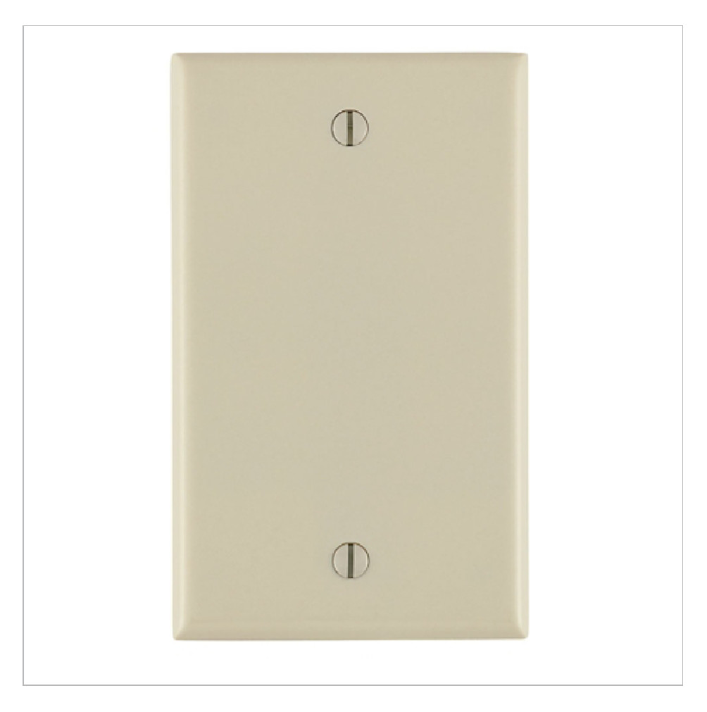 Leviton 1-Gang No Device Blank Wallplate Standard Size, Light Almond CASE of 100