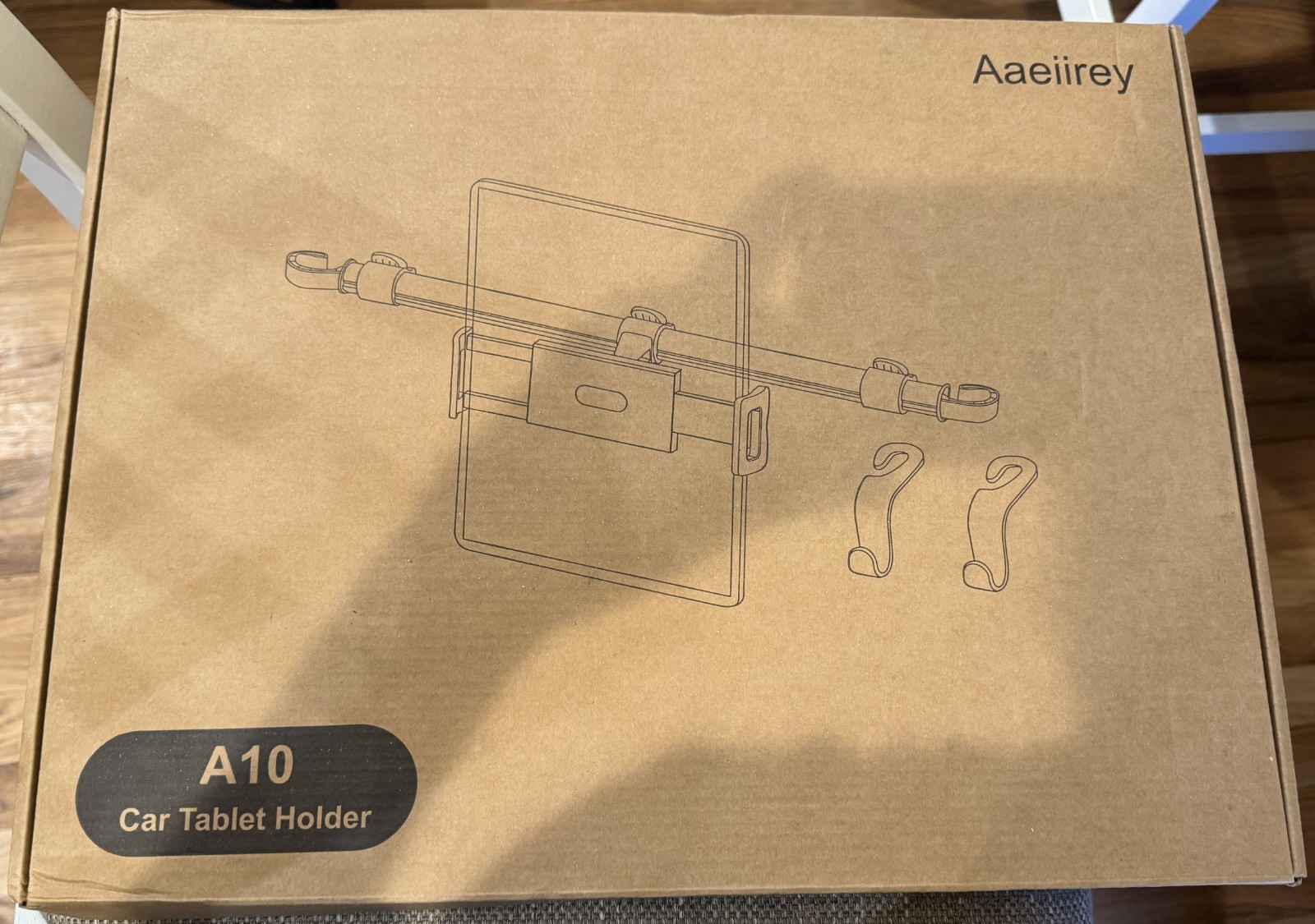 Car Headrest Tablet Holder [Dual-Clamp Stability A10