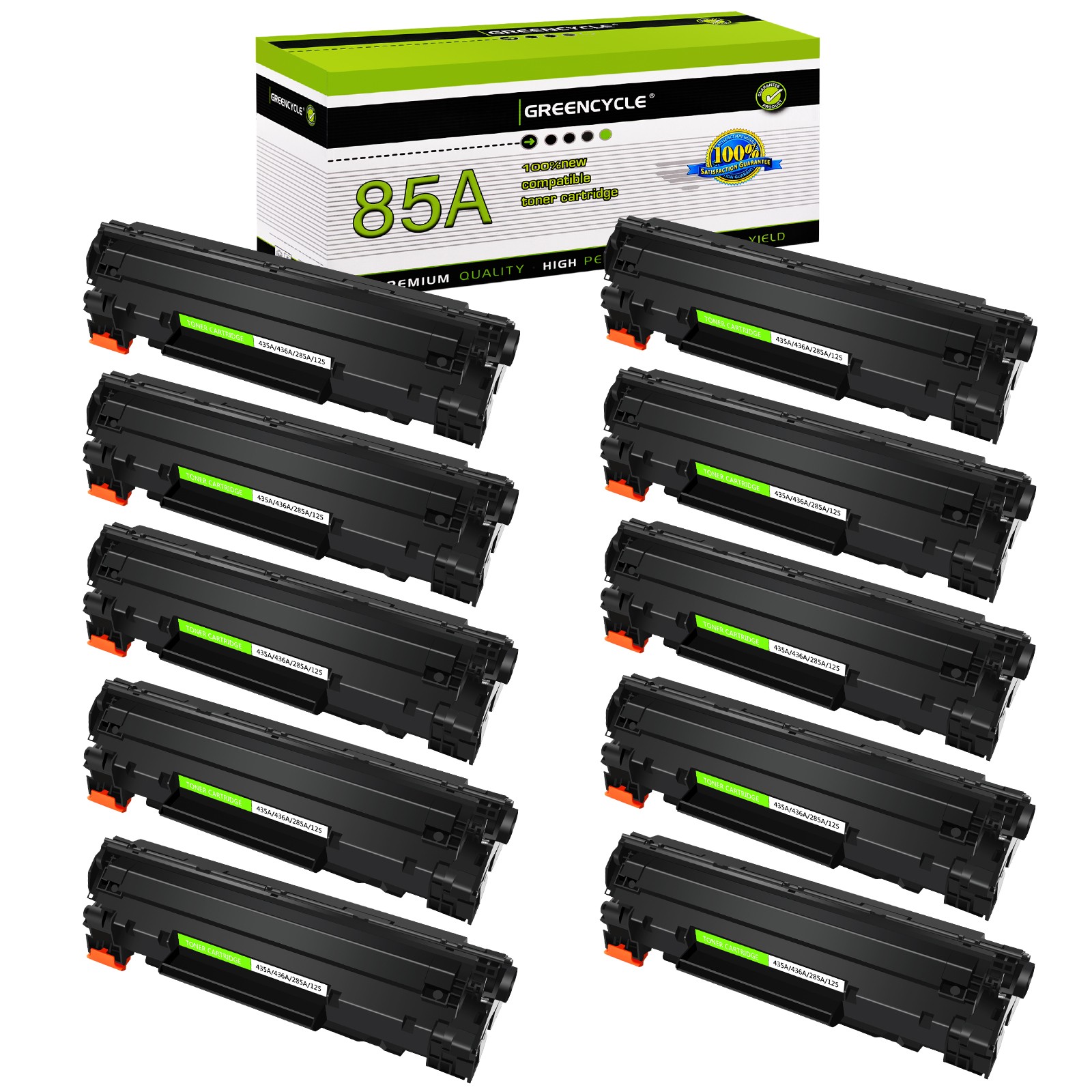 10PK New CE285A 85A Black Toner Cartridge for HP LaserJet P1102W M1217nfw MFP