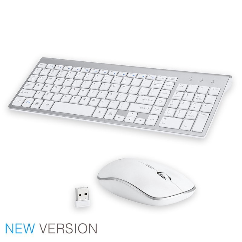 Silent Wireless Keyboard Mouse Combo Scissor Switch Ultra Slim for PC Laptop Mac