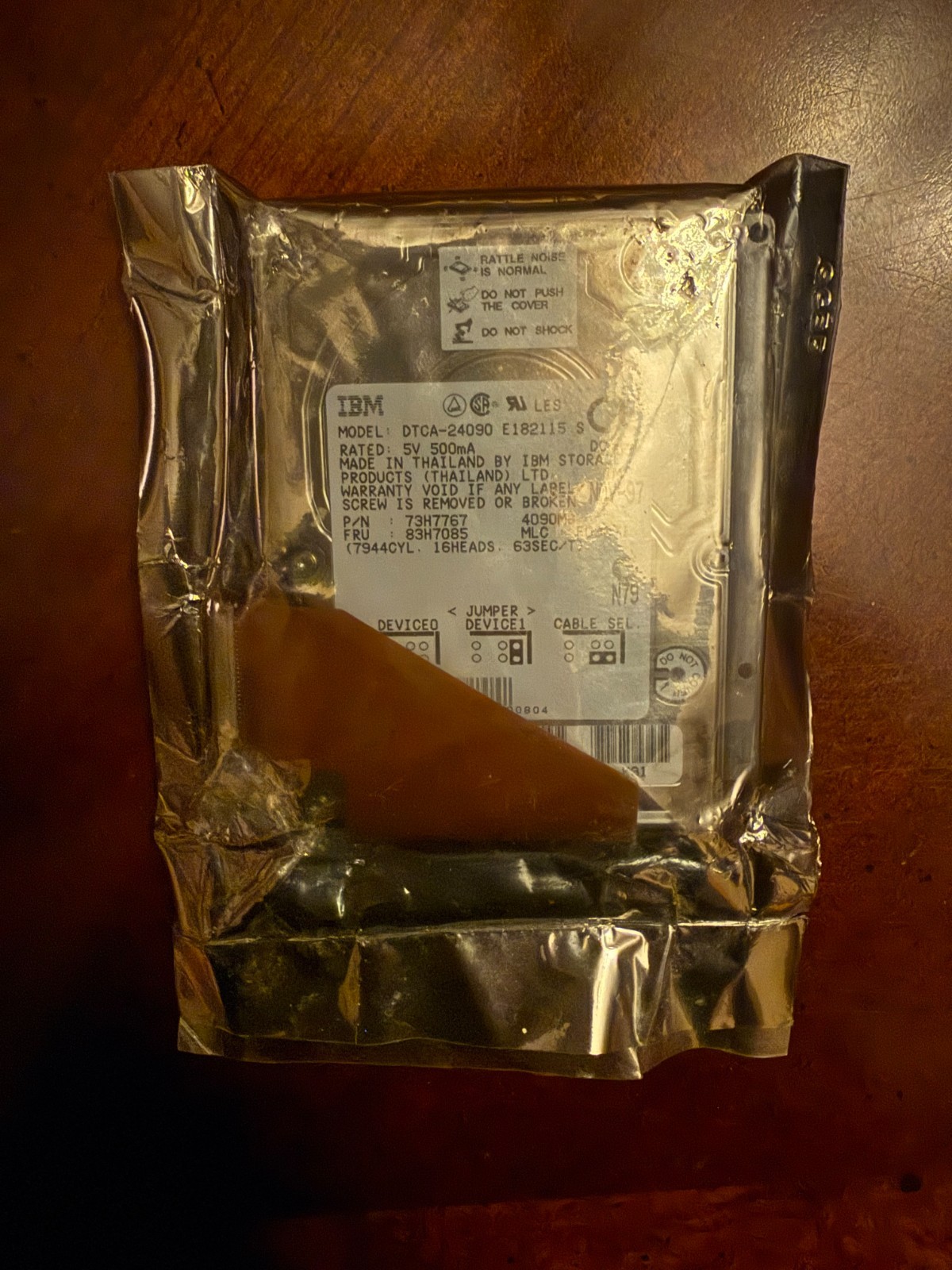 Hard Drive Disk IDE IBM Deskstar DTLA-307020 07N3928 F80033 E182115 S 20.5GB