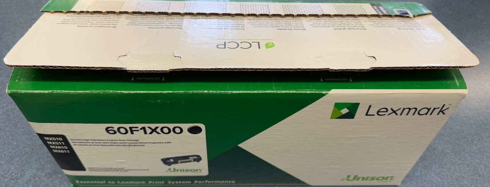 Lexmark 60F1X00 Extra High-Yield Toner, 20,000 Page-Yield, Black-NIB, (OPEN BOX)