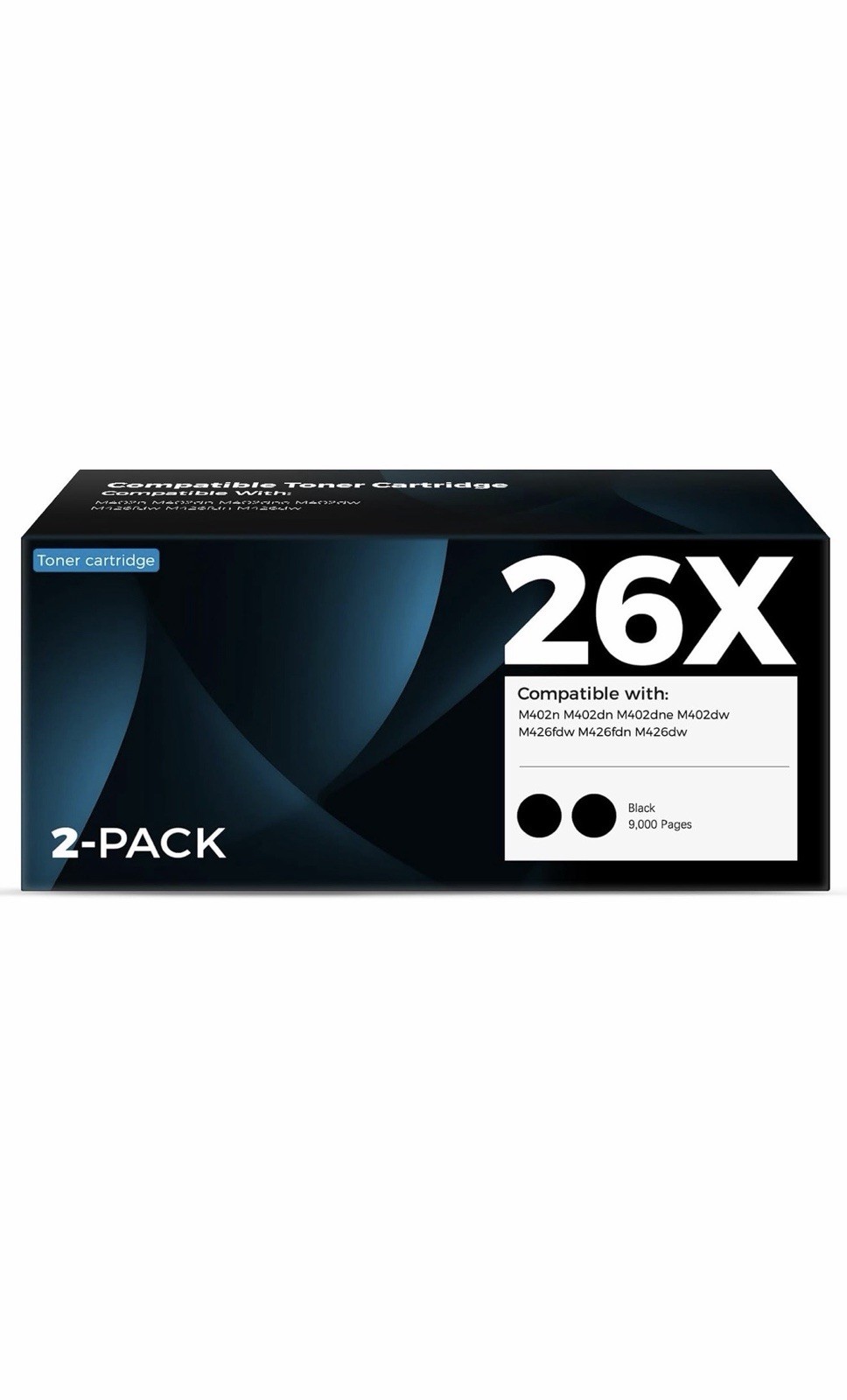 CF226X Replacement for HP 26X CF226X Toner Cartridge High Yield Black 2Pack
