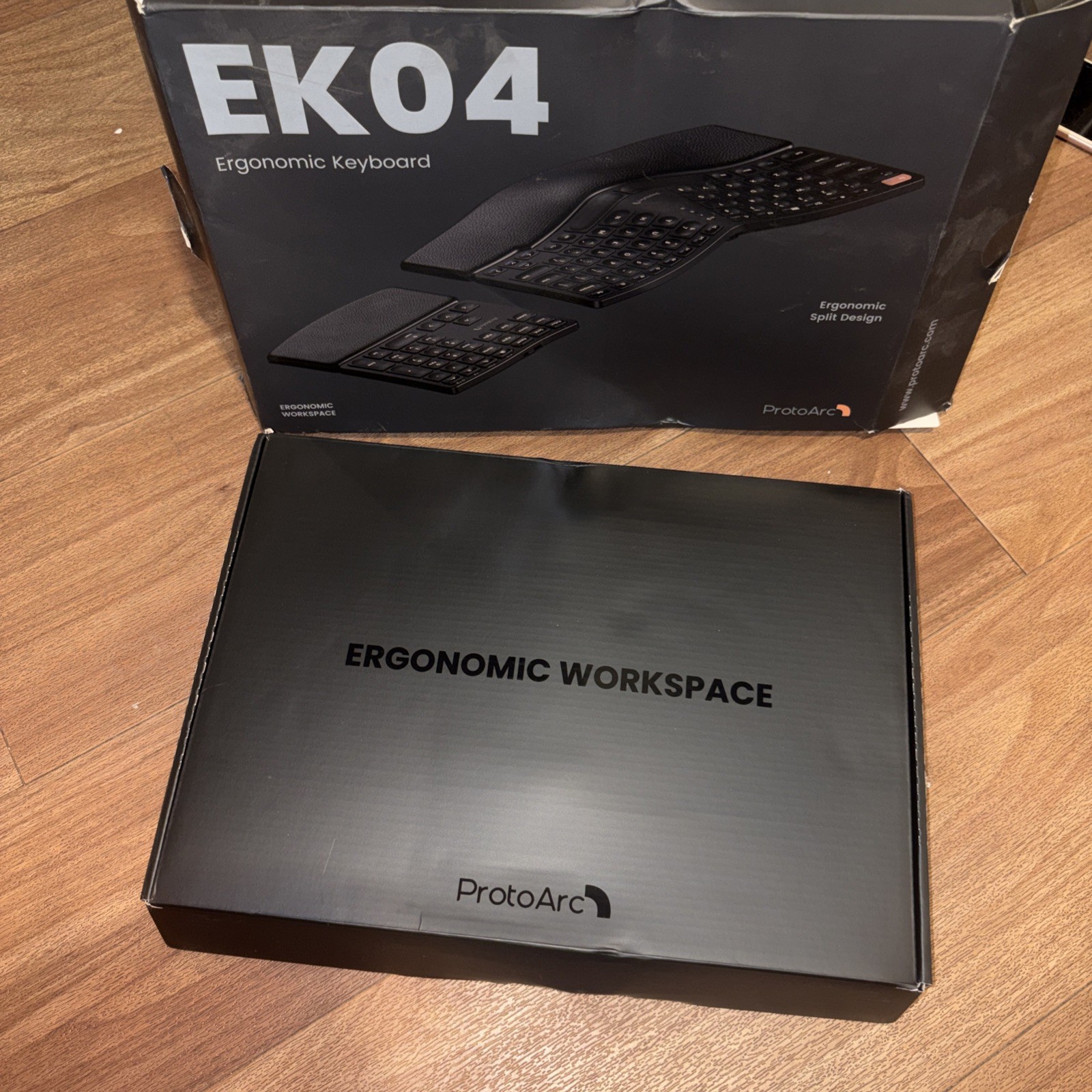 ProtoArc Wireless Ergonomic Keyboard EK04 2.4GHz With Numeric Keypad - Black
