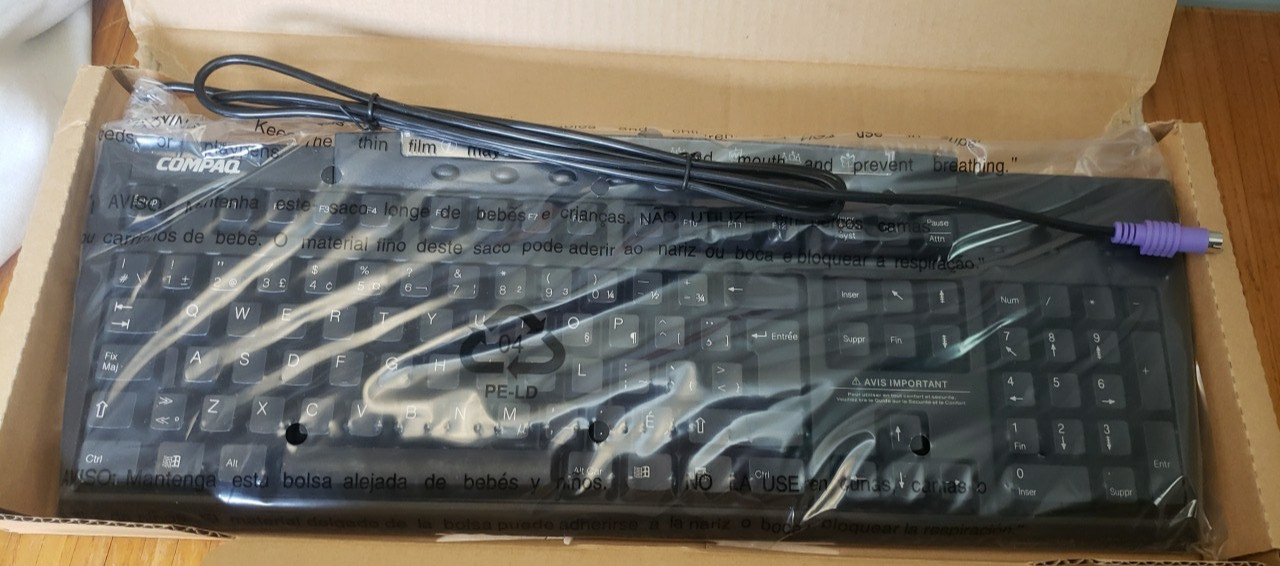 Vintage Ultra Rare NEW HP / Compaq KS-2860 PS/2 Keyboard Black — French