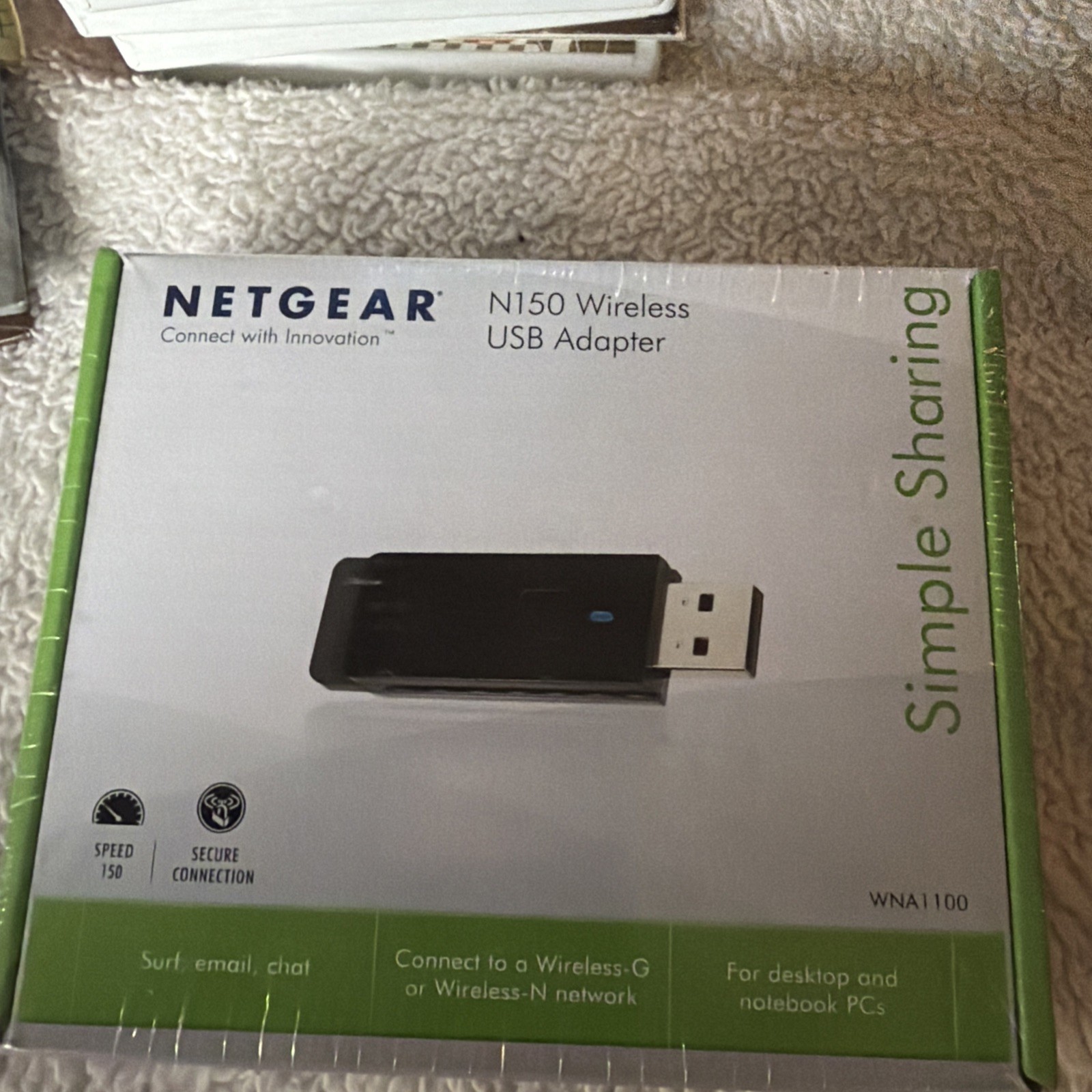 NETGEAR N150 Wireless USB Adapter WNA1100 150 Mbps USB 2.0 WPS for PC