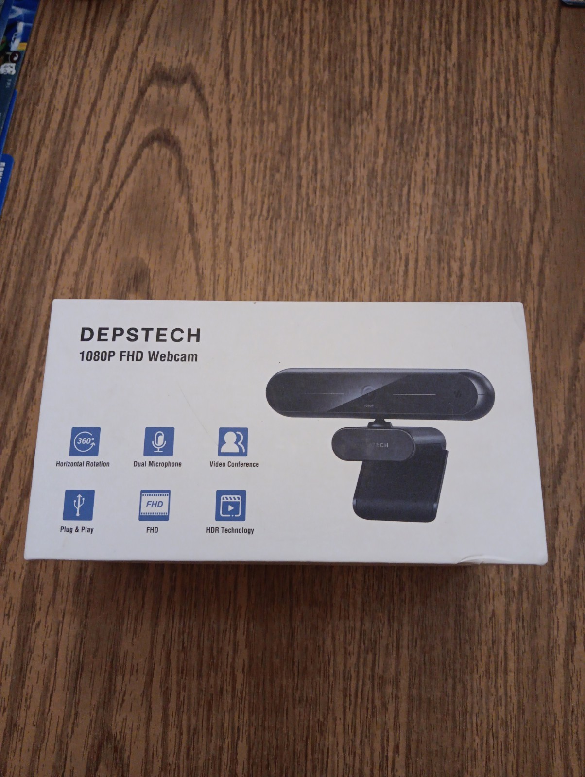 DEPSTECH 1080 FHD Webcam with Dual Microphone. USB 30 FPS Web Camera Model DW10