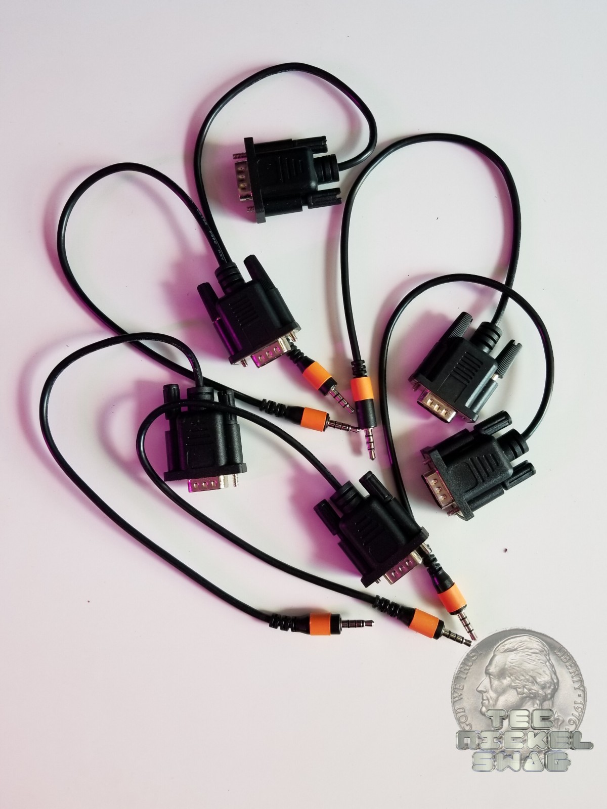 6x DB9 Male to 3.5mm Male Serial RS232 Adapter Cable