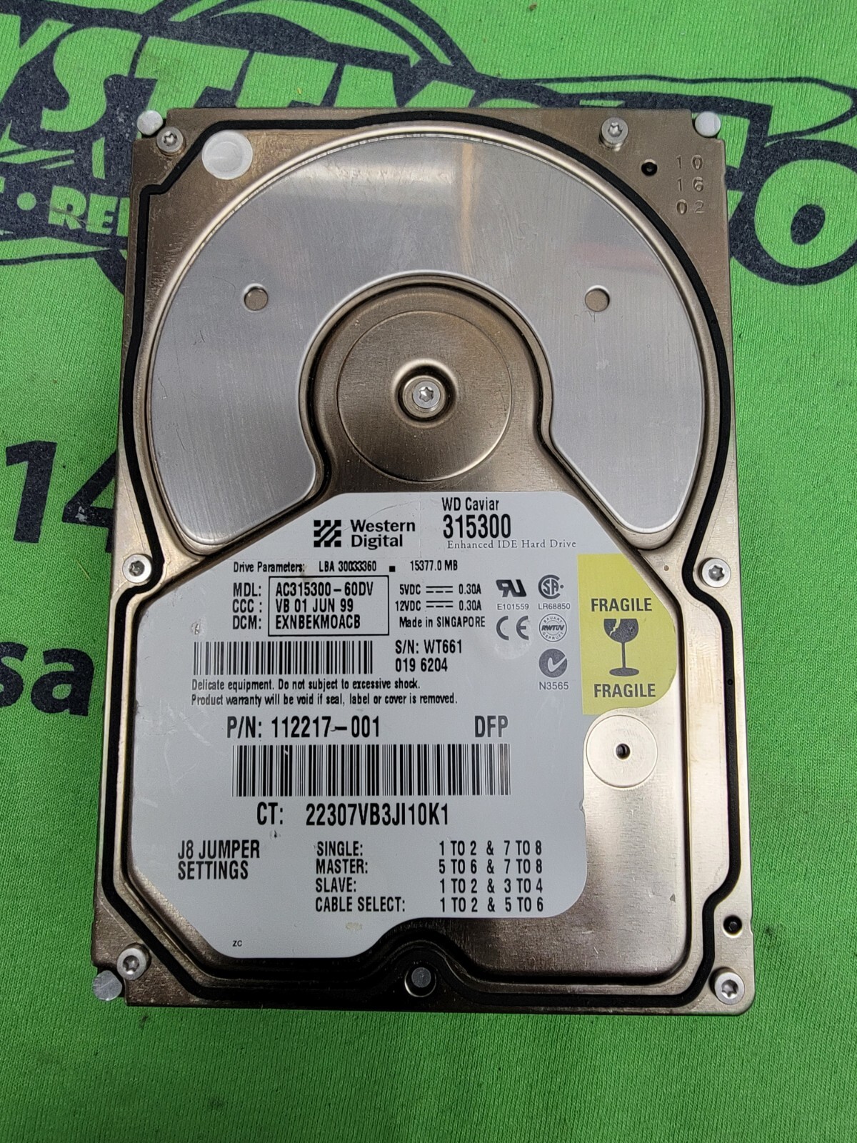 Western Digital Caviar 315300 15GB INTERNAL IDE AC315300-60DV HARD DRIVE HDD