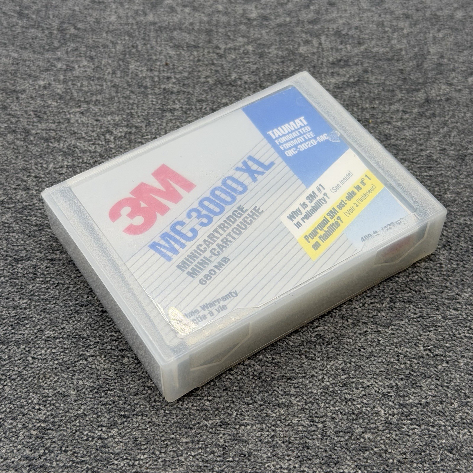 MC 3000 XL Taumat Mini Data Cartridge 680mb Capacity 3M QIC-3020-MC 400ft
