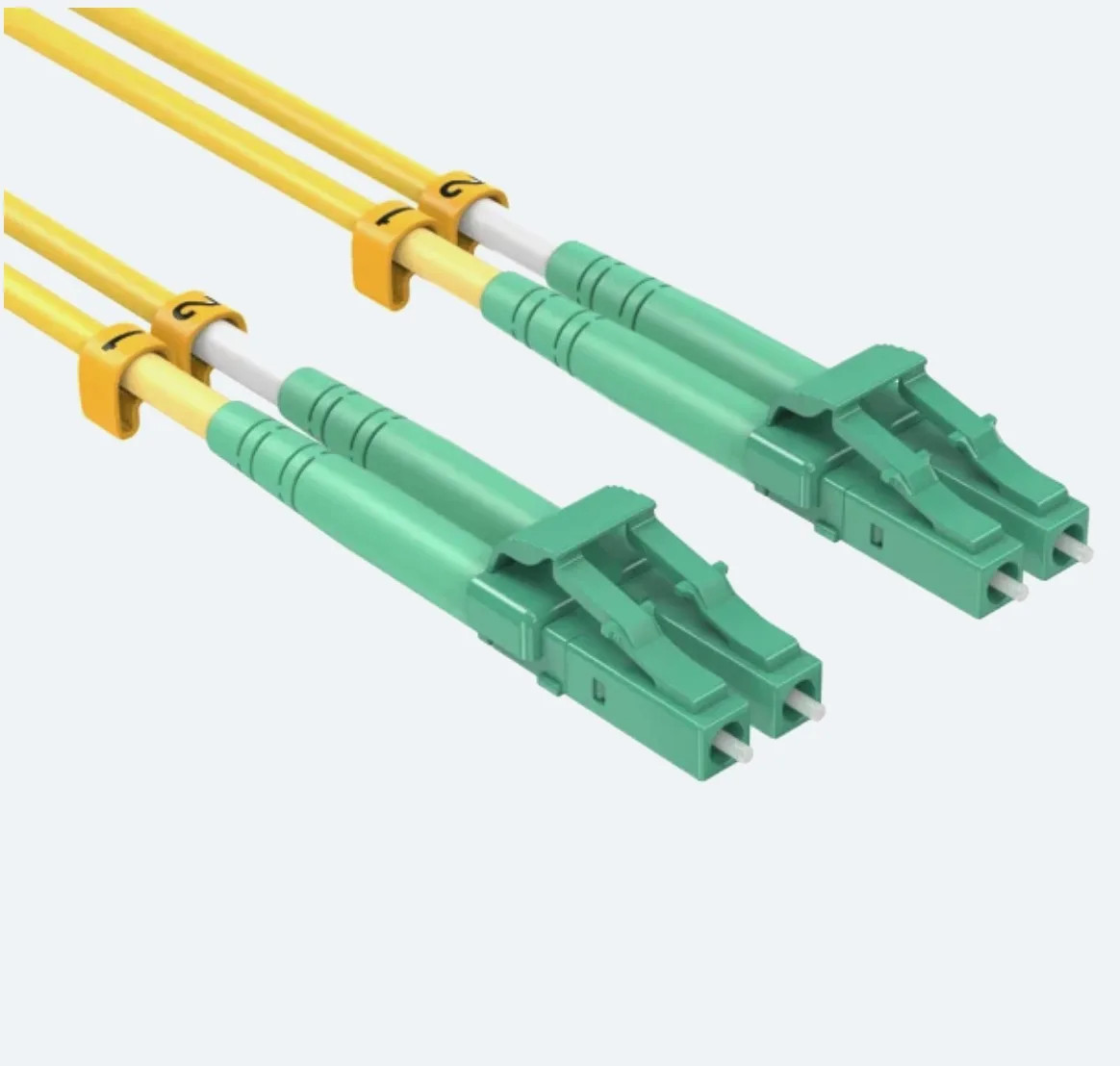 [2pcs] 1M LC APC-LC APC Duplex  OS2 9/125 Patch Cord LSZH FTTH Fiber Cable