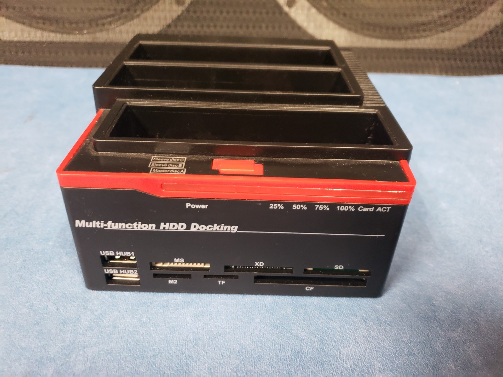 3 IDE SATA 2.5" 3.5" HDD Hard Drive Disk Clone Docking Station Card Reader US