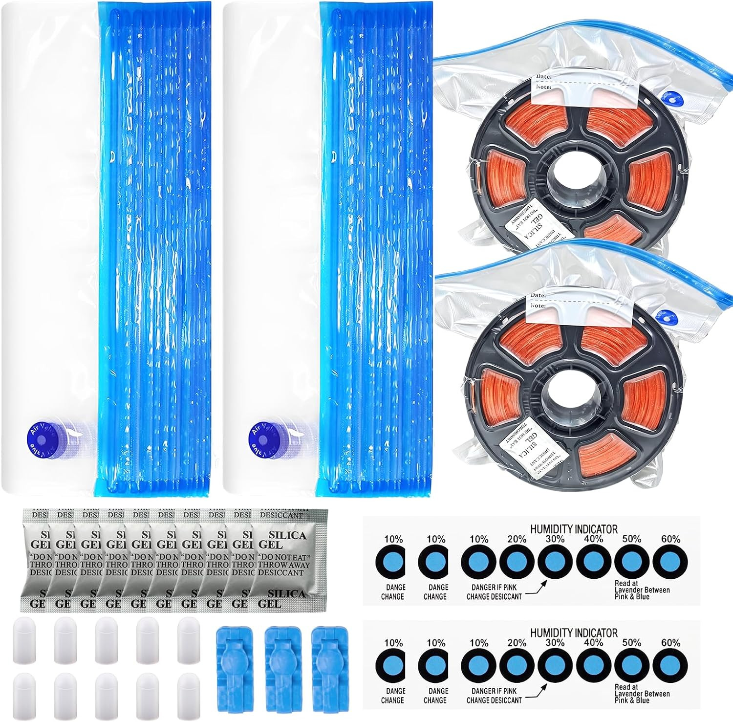 100 PCS Filament Storage Bags, 3D Printer Filament Bags Reusable Vacuum Storage