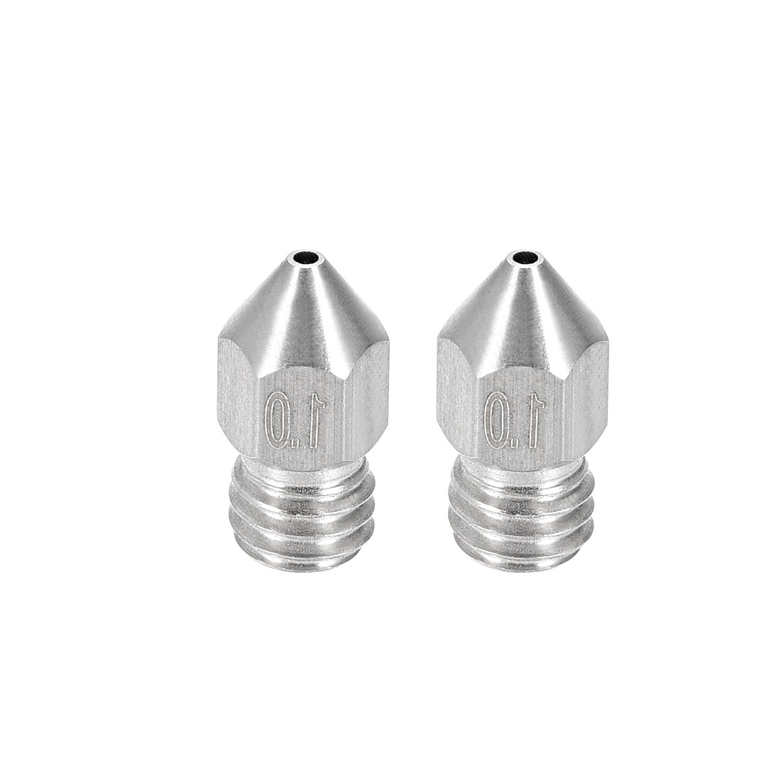 2pcs 1mm 3D Printer Nozzle, Fit for MK8 for 1.75mm Filament Stainless Steel