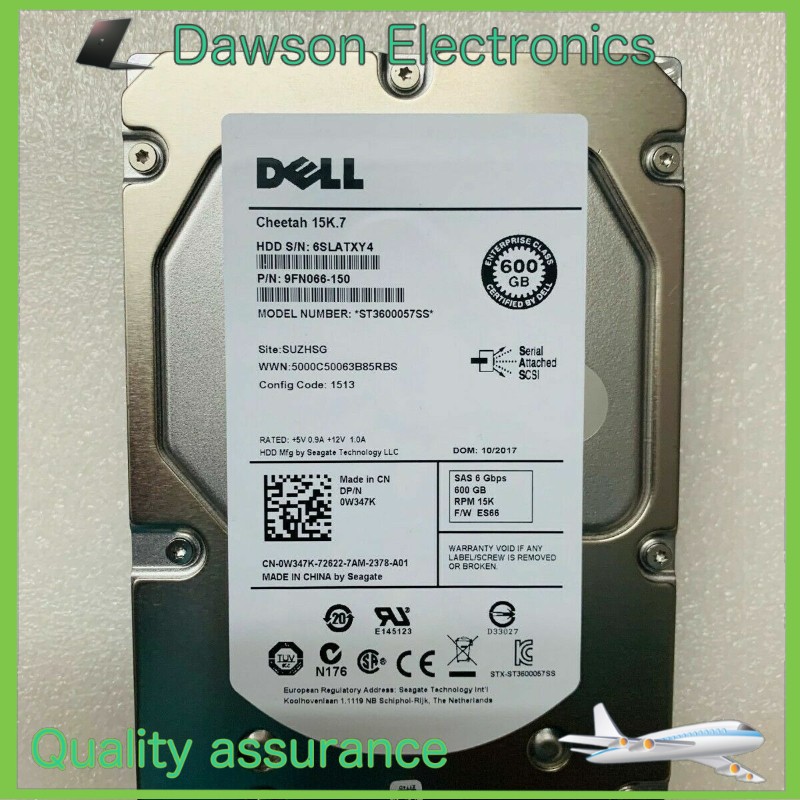 New Dell Cheetah 15K .7 0W347K ST3600057SS 600GB 6G 3.5" SAS HDD HARD DRIVE