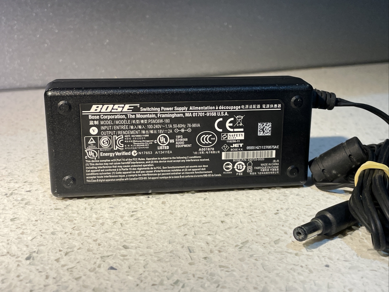 Genuine BOSE Companion 20 Power Supply / Adapter for C 20 Speakers PSM36W-180