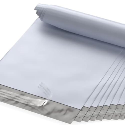 6" x 9" Poly Mailer Envelopes - 100 Count, Self Seal White Plastic Mailing 