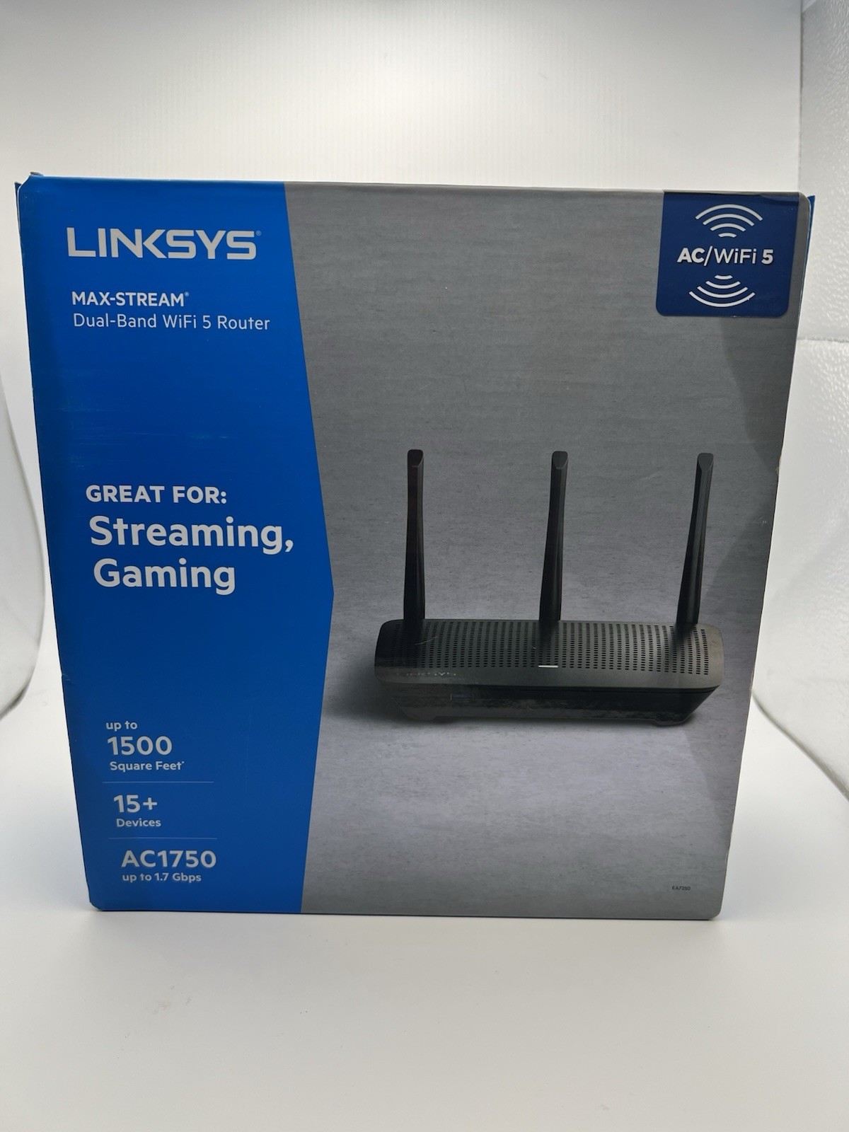 Linksys MAX-STREAM EA7250 AC1750 Dual-Band 1.7 Gbps WiFi 5 Router