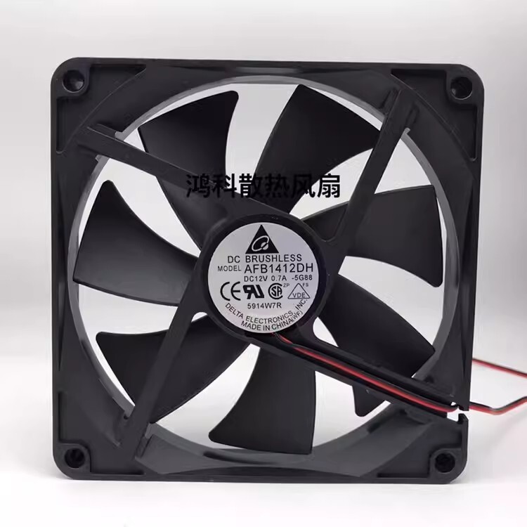 Delta AFB1412DH 12V 0.7A 14025 14CM 2-Wire PWM Cooling Fan