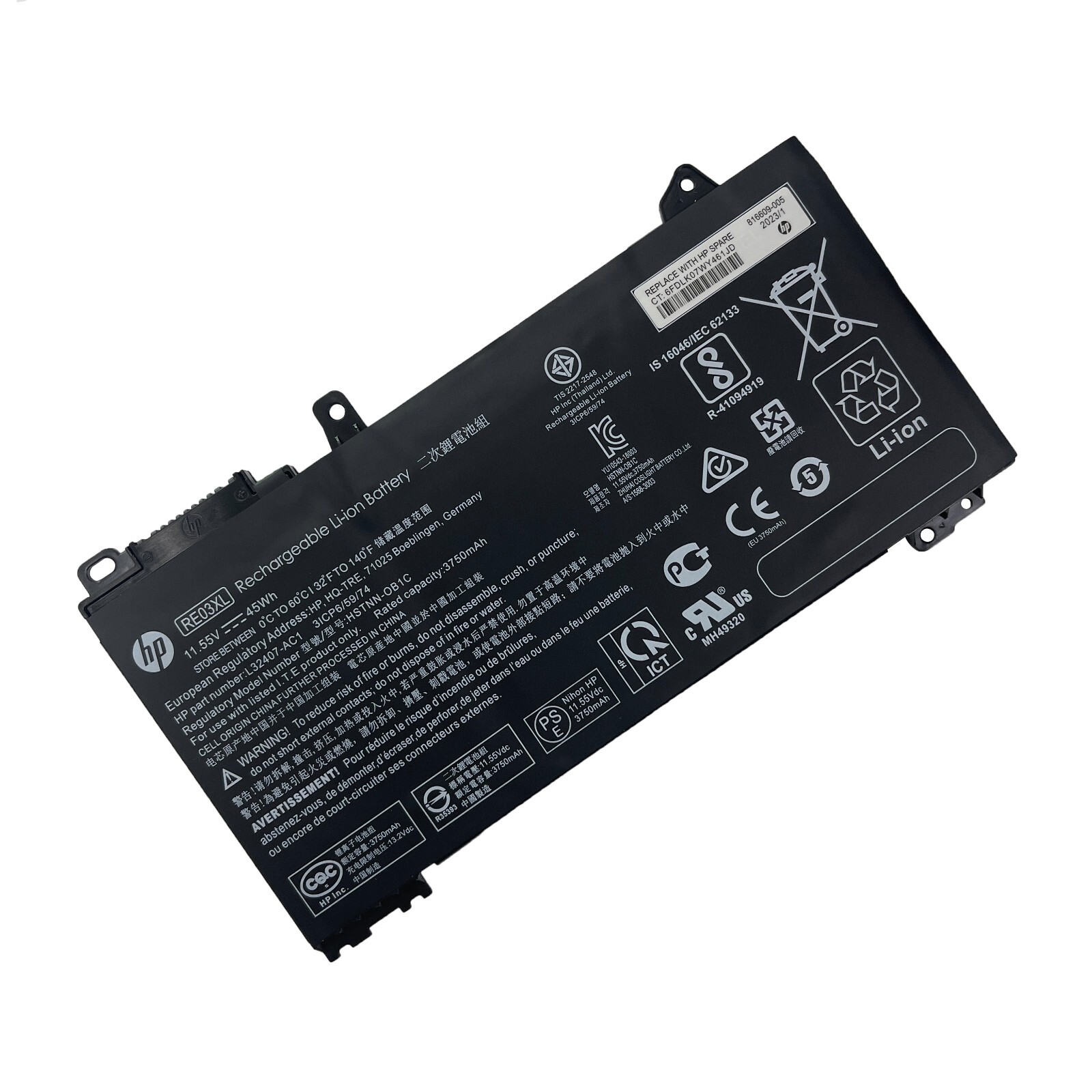 Genuine RE03XL Battery for HP ProBook 430 440 445 450 455R G6 430 440 445 450 G7