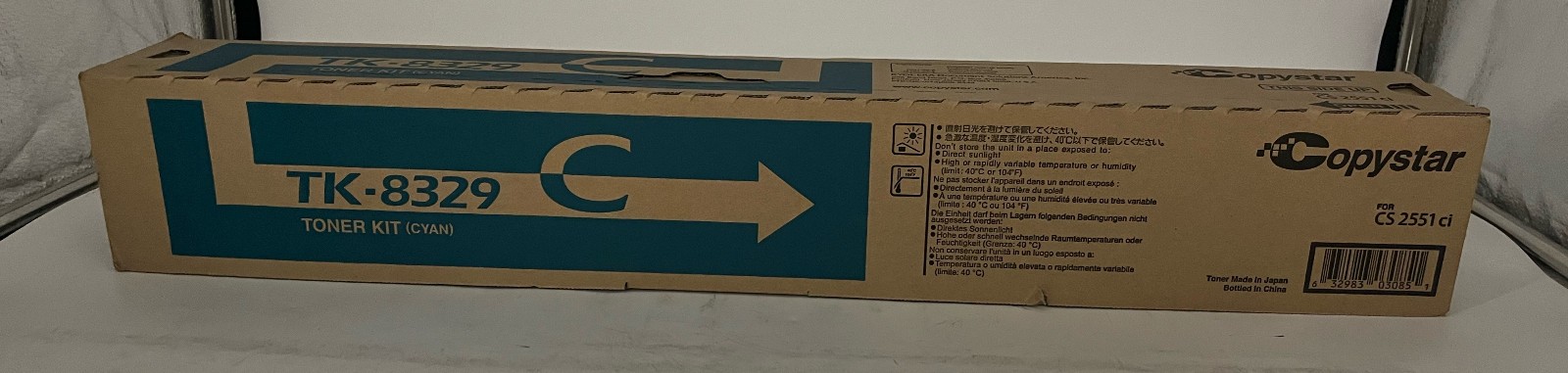 Genuine Copystar TK-8329C (1T02NPCCS0) Toner Cartridge, Cyan 12K Yield, OEM