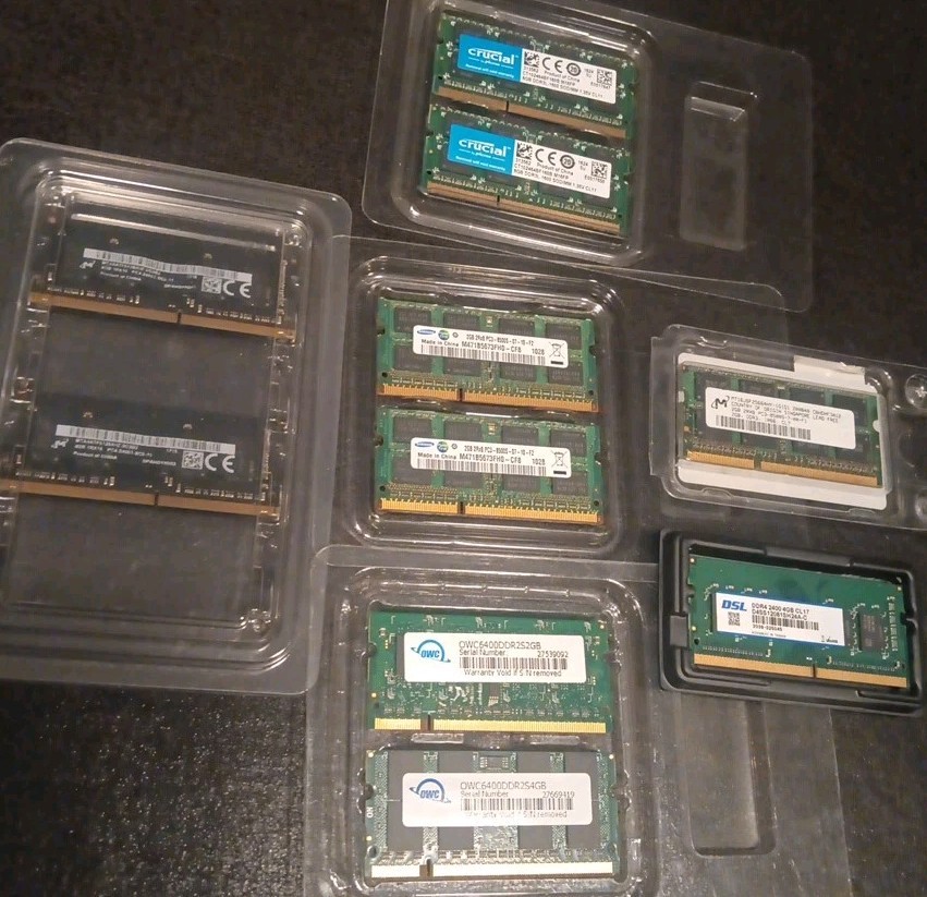 RAM (Lot of 10) SAMSUNG DSL OWC CRUCIAL Micron Memory 8GB 4G Variety