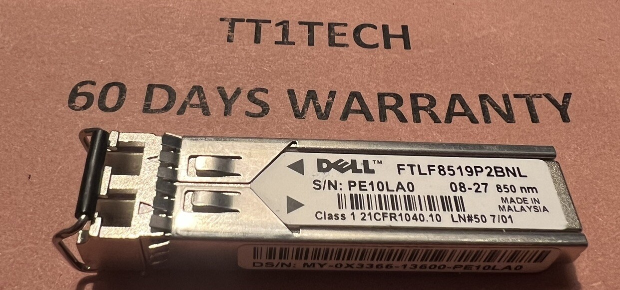 DELL FTLF8519P2BNL 0X3366 Force10 GP-SFP2-1S 2Gb SFP  1000BASE-SX transceiver