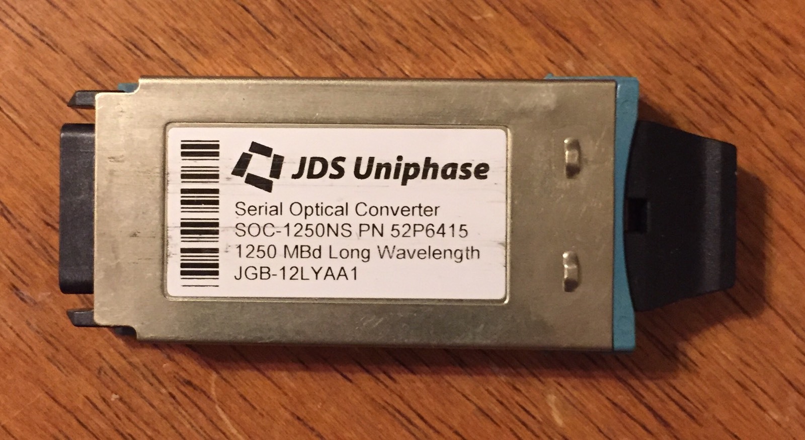 JDS Uniphase SOC-1250NS P/N 52P6415 1250 MBd Long Wavelength JGB-12LYAA1