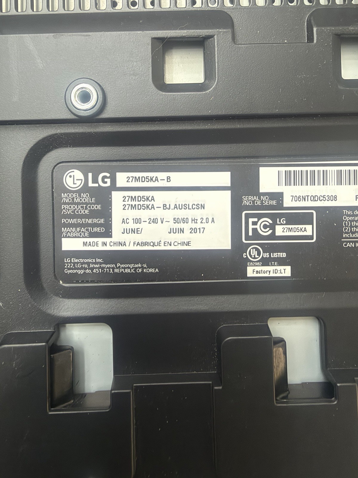 LG UltraFine 5K 27MD5KA 