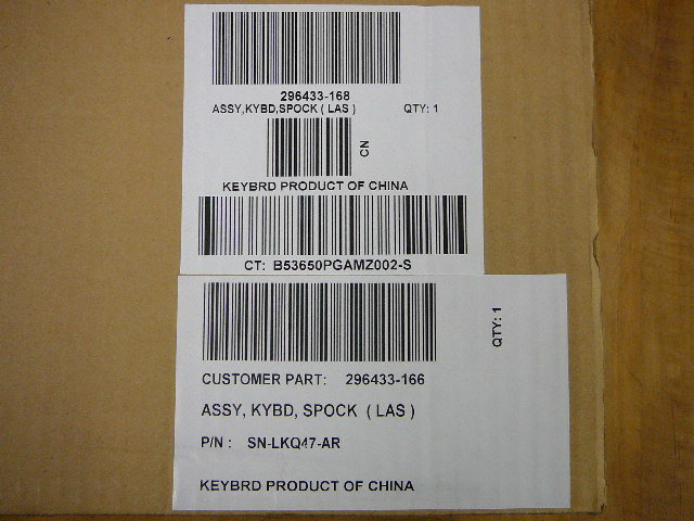 Compaq Keyboard Black / Latin SN-LKQ47-AR NEW