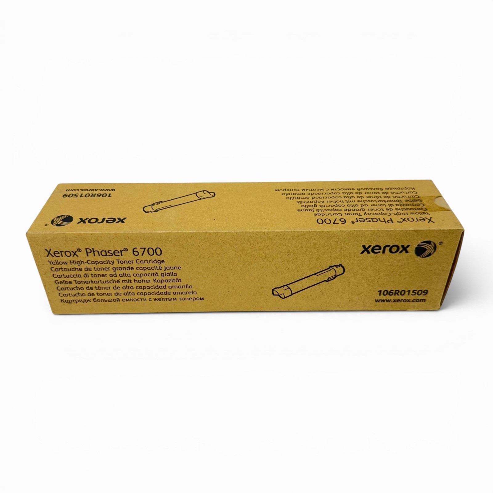 Xerox Phaser 6700 Yellow High-Capacity Toner Cartridge 106R01509 Genuine OEM