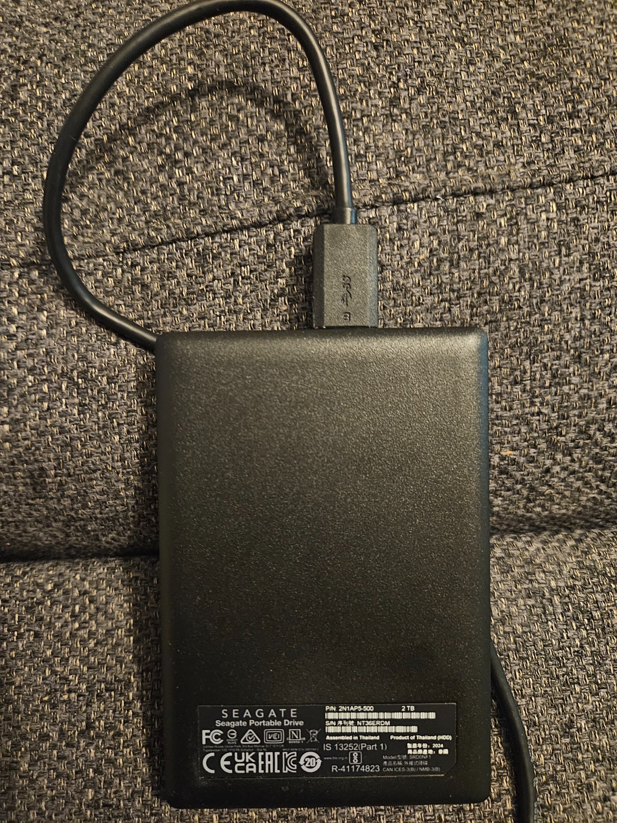 Seagate 2TB Backup Plus Portable Drive SRD00F1 1K9AP7-501 Fully working