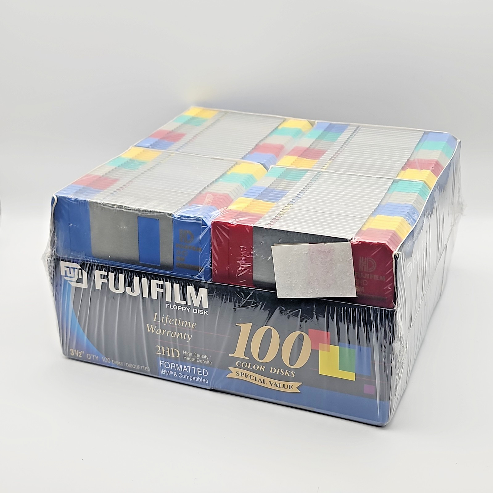 Fujifilm 2HD 3.5 Inch IBM Formatted Floppy Disks 1.44MB 100 Pack New
