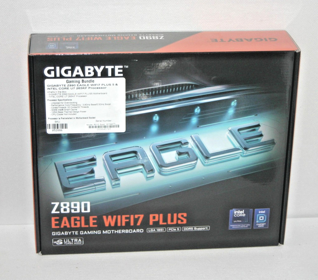 Intel 265KF CPU & Gigabyte Z890 Eagle WIFI7 Plus LGA 1851 ATX Intel Motherboard
